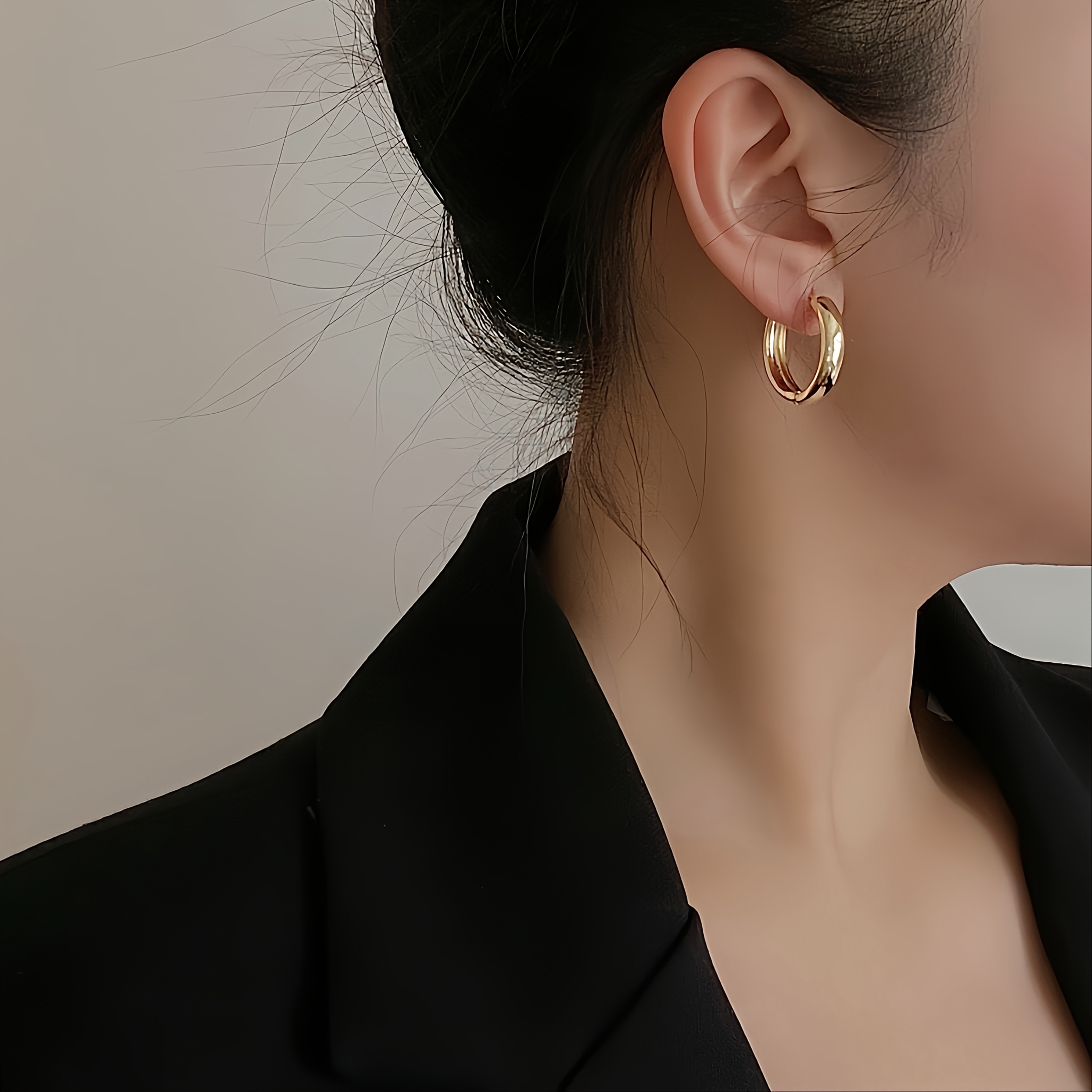 18K Gold Plated Hypoallergenic Hoop Earrings